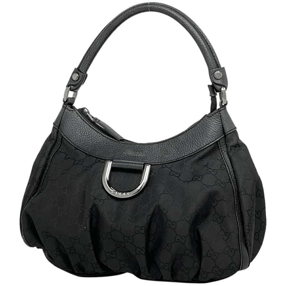 Gucci GG Shoulder Bag Ay Logo One Shoulder Hobo Handbag Black